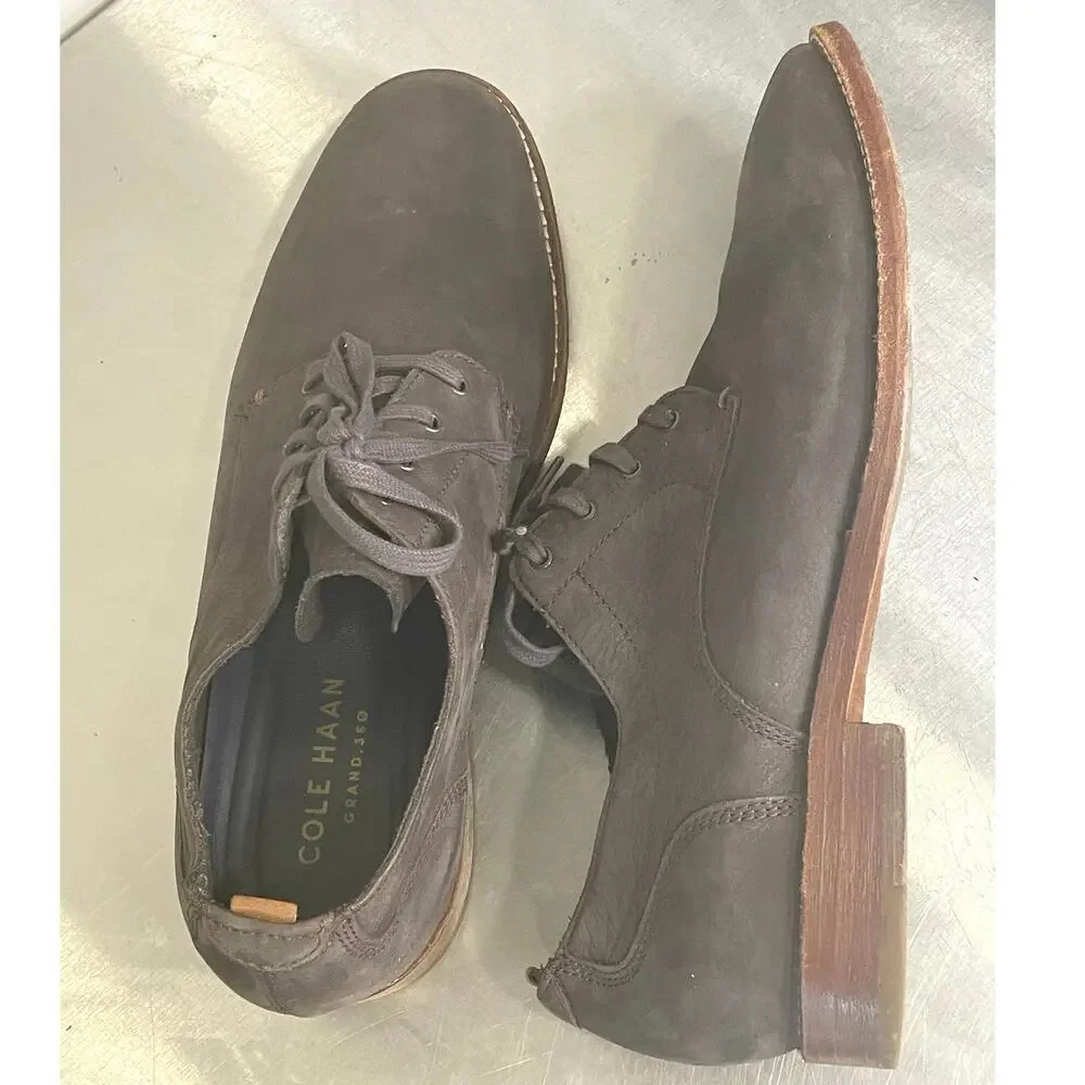 Cole Haan Feathercraft Grand Blucher Oxfords Brown Suede Men’s Sz 10